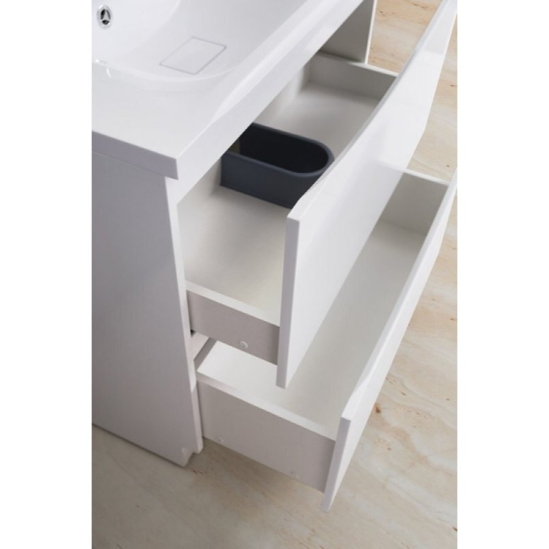 Тумба под раковину BelBagno Marino MARINO-1000-2C-PIA-BL-P, 100 х 44.5 х 80 см, Bianco Lucido - белый глянец