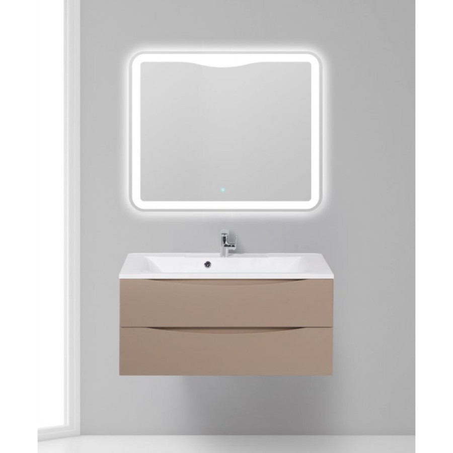Тумба под раковину BelBagno Marino MARINO-1000-2C-SO-CL-P, 100 х 44,5 х 55 см, Cappuccino Lucido - бежевый глянец