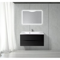 Тумба под раковину BelBagno Marino MARINO-1000-2C-SO-NL-P, 100 х 44,5 х 55 см, Nero Lucido - черный глянец