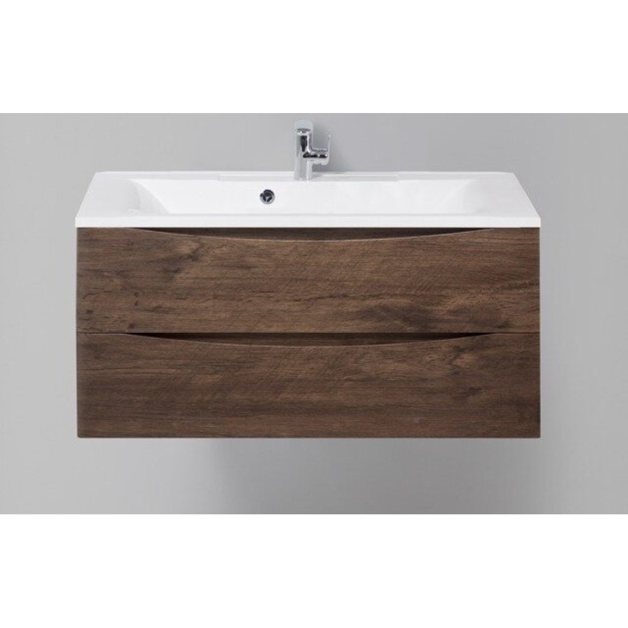 Тумба под раковину BelBagno Marino MARINO-1000-2C-SO-RW-P, 100 х 44,5 х 55 см, Rovere Moro - темно-коричневый