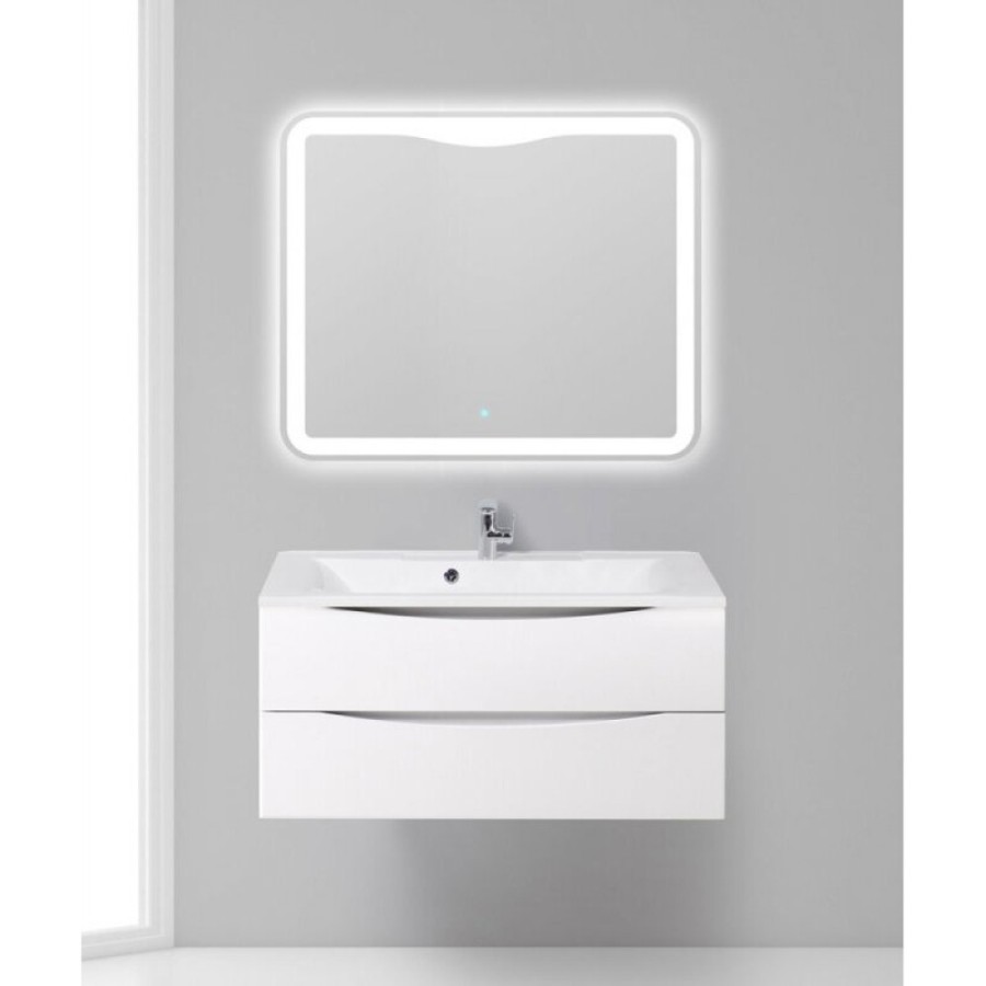 Тумба под раковину BelBagno Marino MARINO-1100-2C-SO-BL-P 110 см, подвесная, цвет белый глянцевый (bianco lucido)
