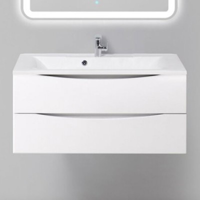 Тумба под раковину BelBagno Marino MARINO-1100-2C-SO-BL-P 110 см, подвесная, цвет белый глянцевый (bianco lucido)