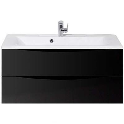 Тумба под раковину BelBagno Marino MARINO-1100-2C-SO-NL-P 110 см, подвесная, цвет черный глянцевый (nero lucido)