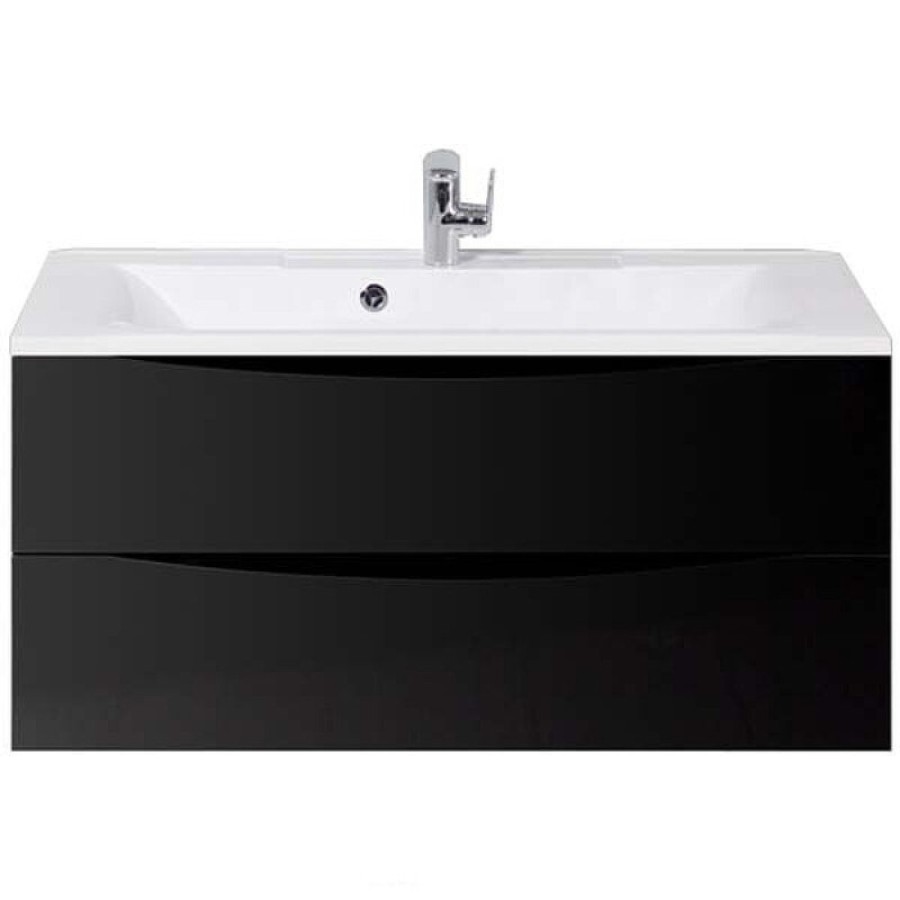 Тумба под раковину BelBagno Marino MARINO-1100-2C-SO-NL-P 110 см, подвесная, цвет черный глянцевый (nero lucido)