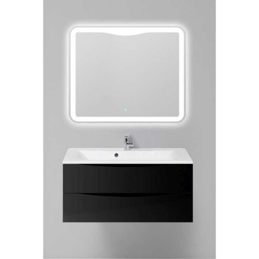 Тумба под раковину BelBagno Marino MARINO-1100-2C-SO-NL-P 110 см, подвесная, цвет черный глянцевый (nero lucido)