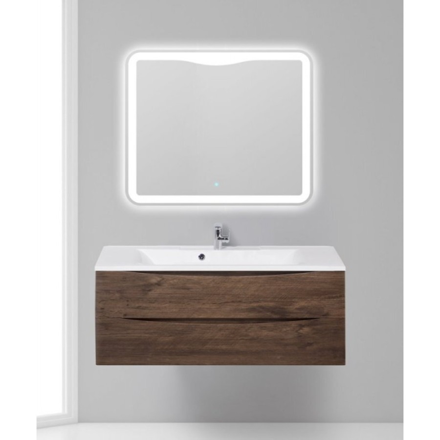Тумба под раковину BelBagno Marino MARINO-1100-2C-SO-RW-P 110 см, подвесная, цвет дуб мавр (rovere moro)