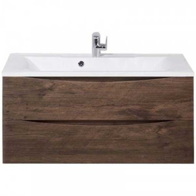 Тумба под раковину BelBagno Marino MARINO-1100-2C-SO-RW-P 110 см, подвесная, цвет дуб мавр (rovere moro)
