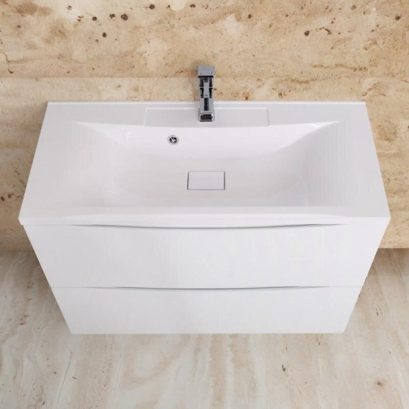Тумба под раковину BelBagno Marino MARINO-1200-2C-PIA-BL-P 120 см, напольная, цвет белый глянцевый (bianco lucido)