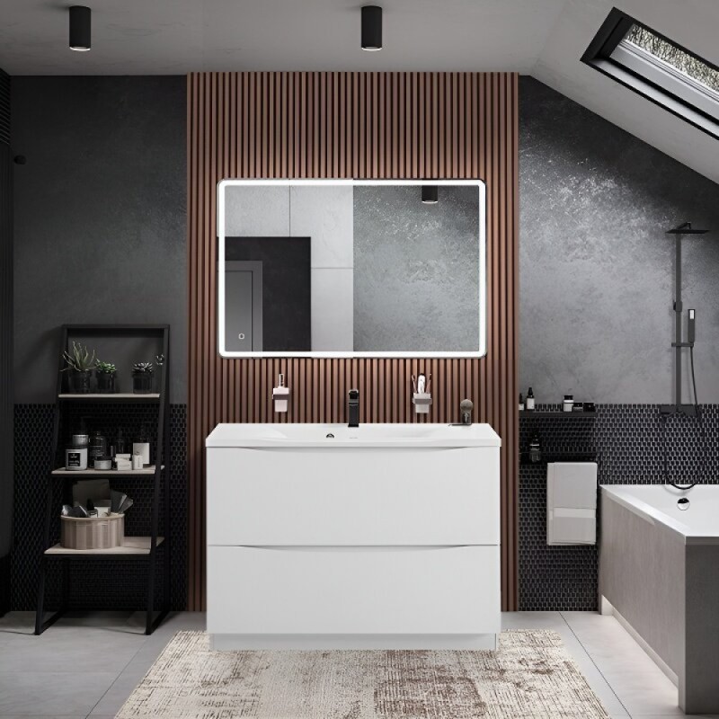 Тумба под раковину BelBagno Marino MARINO-1200-2C-PIA-BL-P 120 см, напольная, цвет белый глянцевый (bianco lucido)