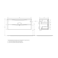 Тумба под раковину BelBagno Marino MARINO-1200-2C-SO-BO-P, 120 х 45 х 55 см, Bianco Opaco - белый матовый