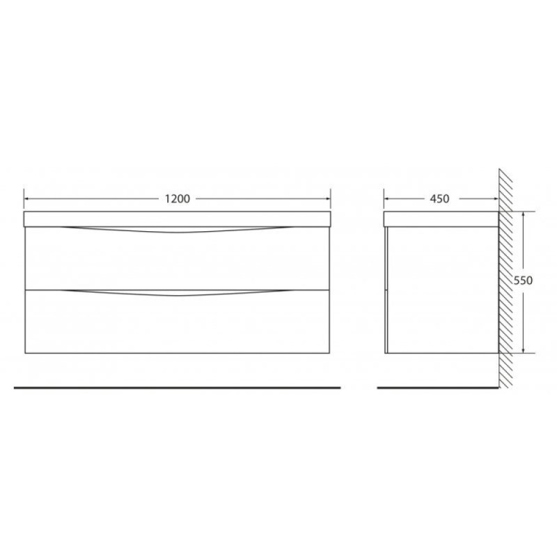 Тумба под раковину BelBagno Marino MARINO-1200-2C-SO-CTO-P, 120 х 45 х 55 см, Cioccolato Opaco - коричневый матовый
