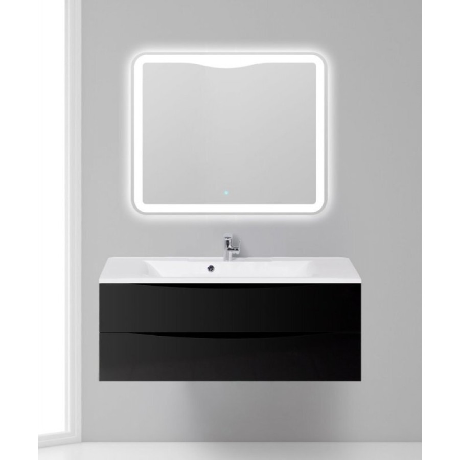 Тумба под раковину BelBagno Marino MARINO-1200-2C-SO-NL-P, 120 х 45 х 55 см, Nero Lucido - черный глянец