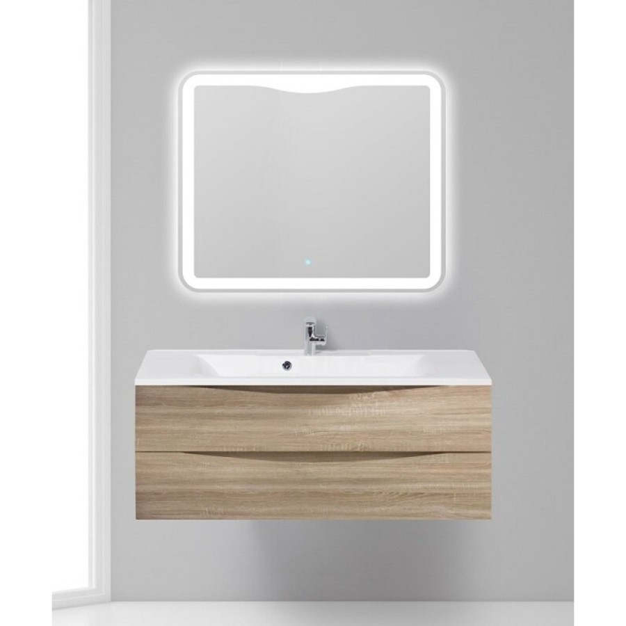 Тумба под раковину BelBagno Marino 120, навесная, цвет Rovere Bianco, Marino-1200-2C-SO-WO-P