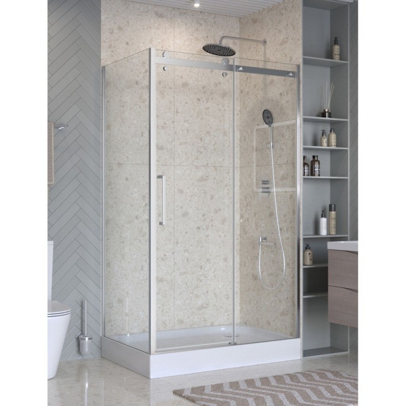 Душевой уголок BelBagno MARINO-2-AH-1-110/100-C-Cr, 110 x 100 см, стекло прозрачное, профиль хром