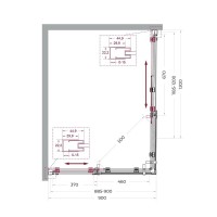 Душевой уголок BelBagno MARINO-2-AH-2-120/90-C-GM, 120 x 90 см, стекло прозрачное, профиль оружейная сталь