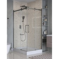 Душевой уголок BelBagno MARINO-2-AH-2-120/90-C-GM, 120 x 90 см, стекло прозрачное, профиль оружейная сталь