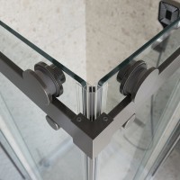 Душевой уголок BelBagno MARINO-2-AH-2-120/90-C-GM, 120 x 90 см, стекло прозрачное, профиль оружейная сталь