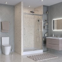 Душевая дверь BelBagno MARINO-2-BF-1-110-C-CR, 110 см, стекло прозрачное, профиль хром