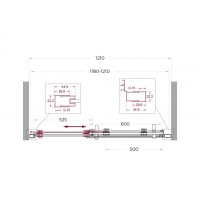 Душевая дверь BelBagno MARINO-2-BF-1-120-C-CR, 120 см, стекло прозрачное, профиль хром