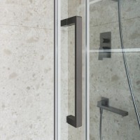 Душевая дверь BelBagno MARINO-2-BF-1-120-C-GM, 120 см, стекло прозрачное, профиль оружейная сталь