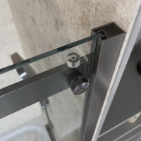 Душевая дверь BelBagno MARINO-2-BF-1-120-C-GM, 120 см, стекло прозрачное, профиль оружейная сталь