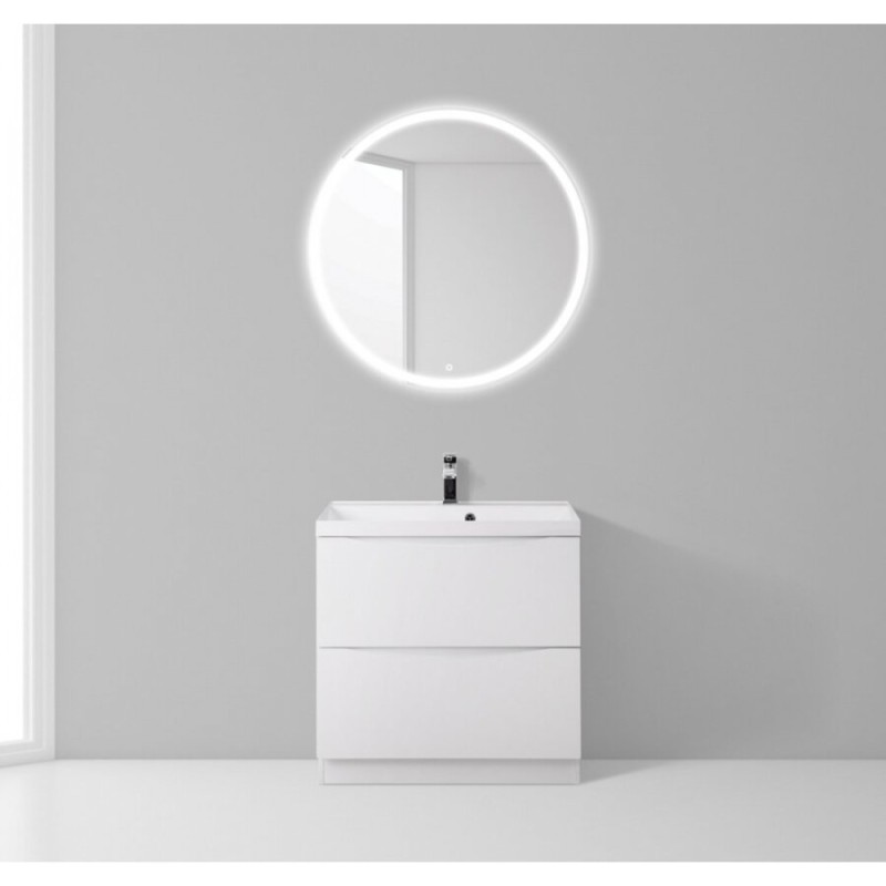 Тумба под раковину BelBagno Marino MARINO-600-2C-PIA-BL-P, 60 х 45 х 80 см, Bianco Lucido - белый глянец