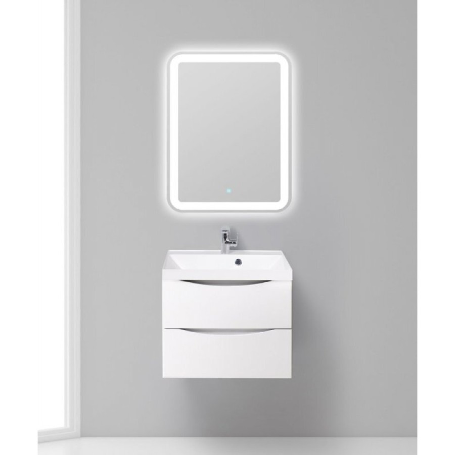Тумба под раковину BelBagno Marino MARINO-600-2C-SO-BL-P, 60 х 45 х 55 см, Bianco Lucido - белый глянец