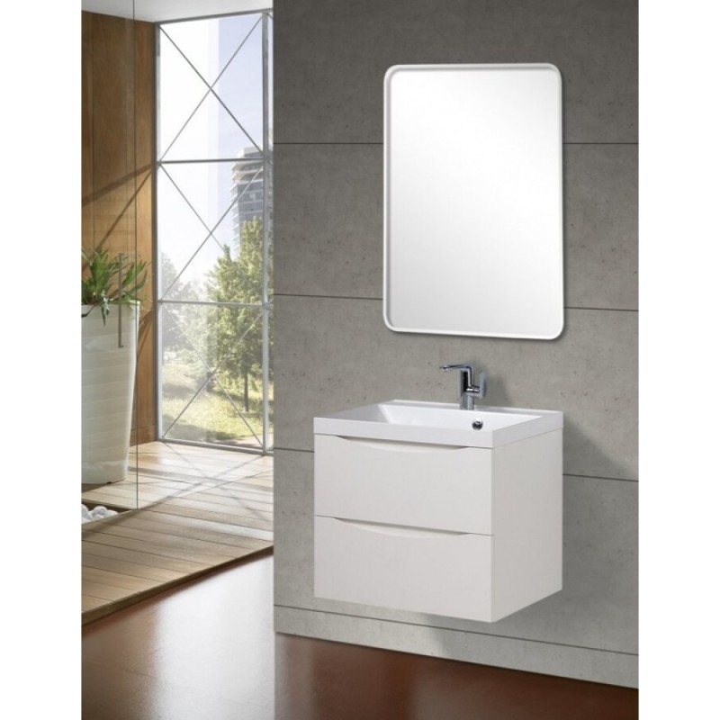 Тумба под раковину BelBagno Marino MARINO-600-2C-SO-CL-P, 60 х 45 х 55 см, Cappuccino Lucido - бежевый глянец