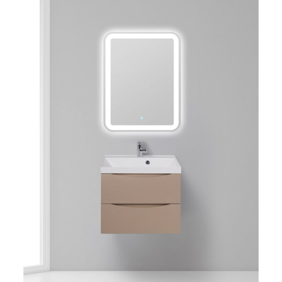 Тумба под раковину BelBagno Marino MARINO-600-2C-SO-CL-P, 60 х 45 х 55 см, Cappuccino Lucido - бежевый глянец
