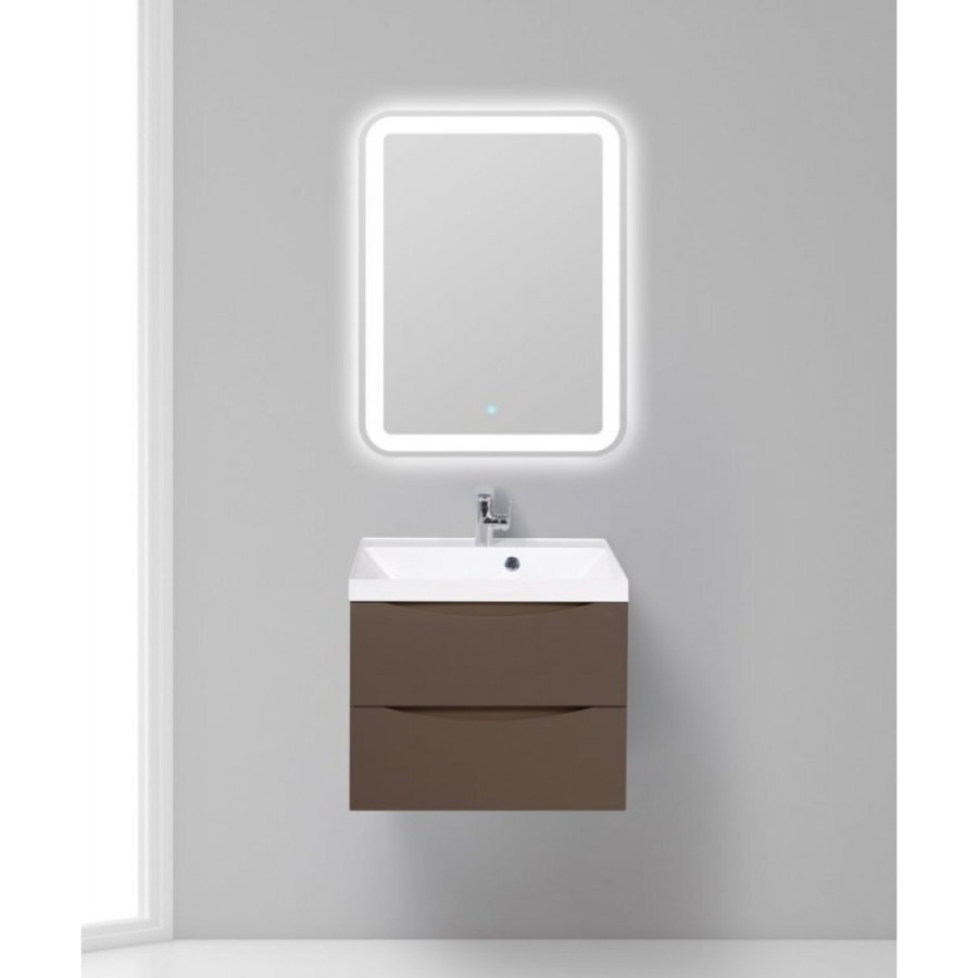Тумба под раковину BelBagno Marino MARINO-600-2C-SO-CTO-P, 60 х 45 х 55 см, Cioccolato Opaco - коричневый матовый