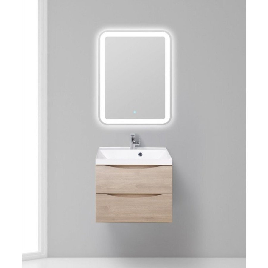 Тумба под раковину BelBagno Marino MARINO-600-2C-SO-RG-P, 60 х 45 х 55 см, Rovere Grigio - светлое дерево