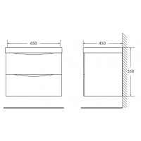 Тумба под раковину BelBagno Marino MARINO-650-2C-SO-CTO-P, 65 х 45 х 55 см, Cioccolato Opaco - коричневый матовый