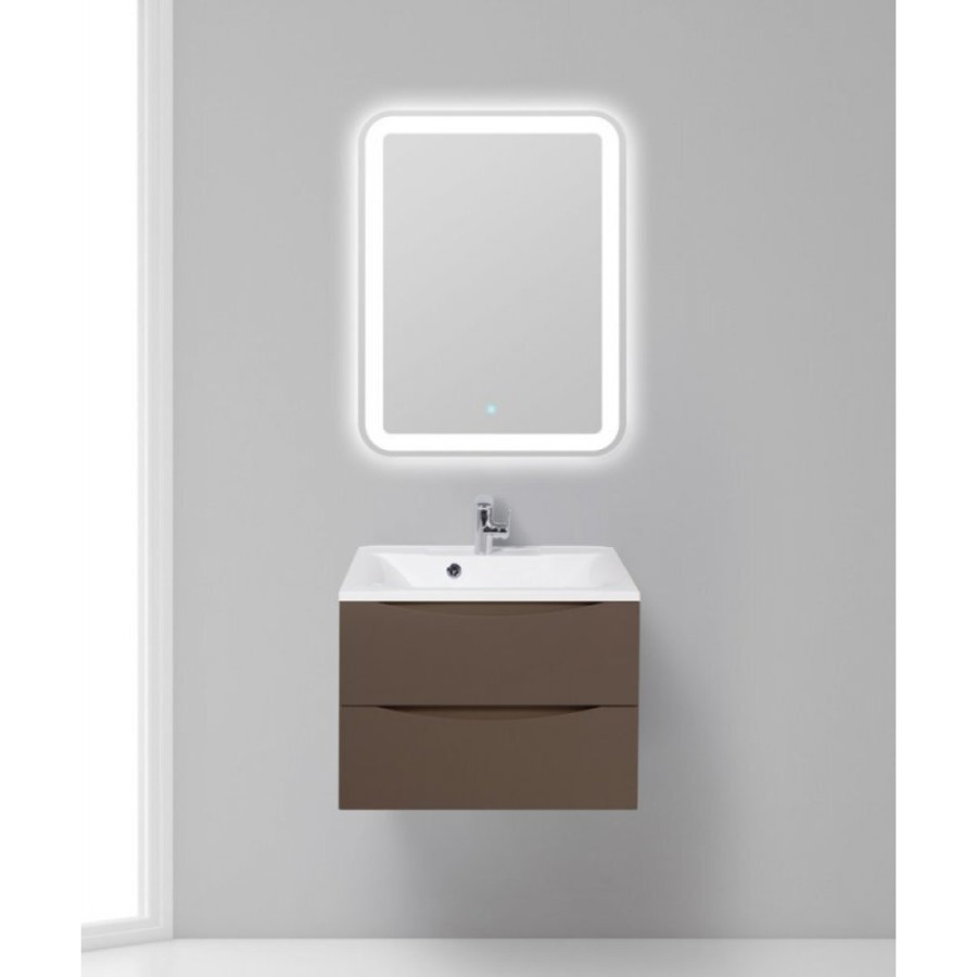 Тумба под раковину BelBagno Marino MARINO-650-2C-SO-CTO-P, 65 х 45 х 55 см, Cioccolato Opaco - коричневый матовый