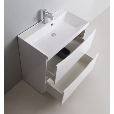 Тумба под раковину BelBagno Marino MARINO-700-2C-PIA-BL-P, 70 х 45 см, Bianco Lucido - белый глянец