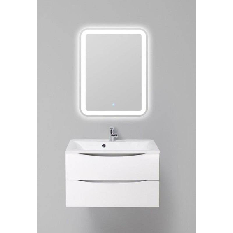 Тумба под раковину BelBagno Marino 70 Bianco Lucido MARINO-700-2C-SO-BL-P, 70 х 45 х 55 см - белый глянец