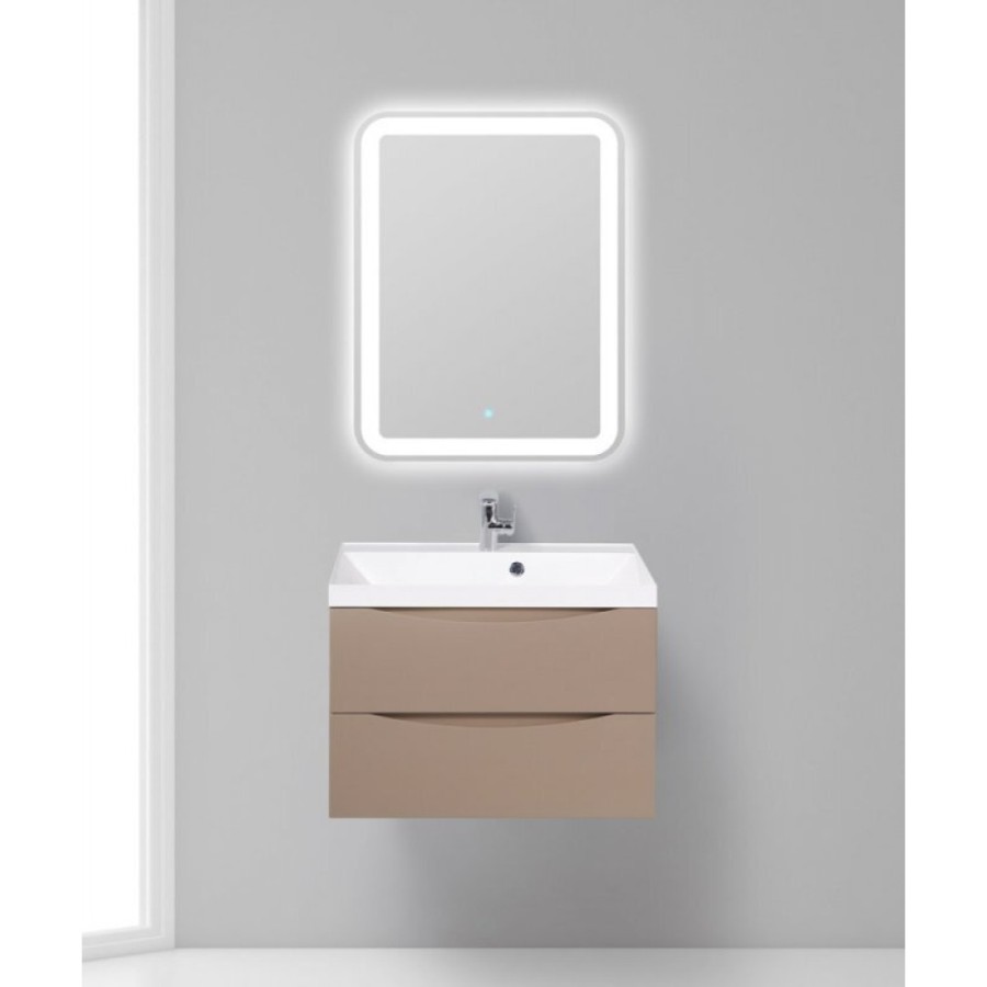 Тумба под раковину BelBagno Marino MARINO-700-2C-SO-CL-P, 70 х 45 х 55 см, Capucino Lucido - бежевый глянец