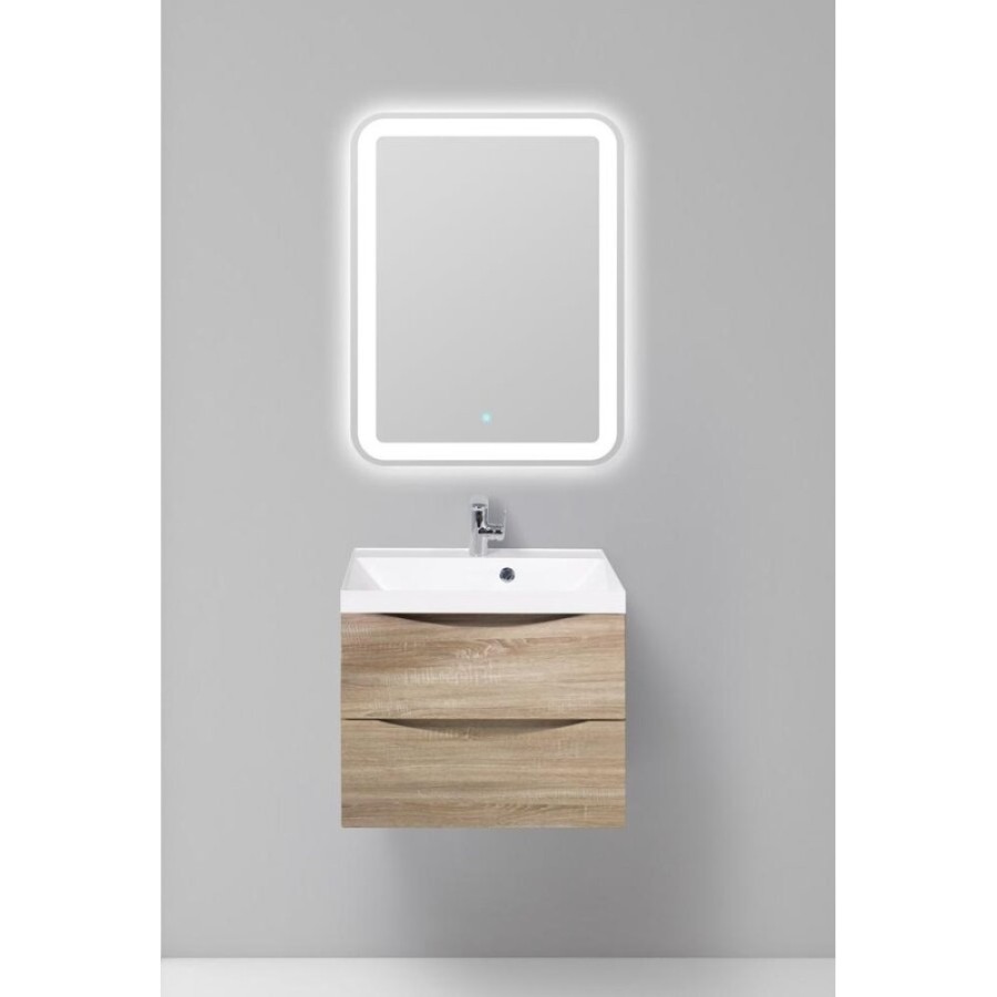 Тумба под раковину BelBagno Marino 70, подвесная, цвет Rovere Bianco, Marino-700-2C-SO-WO-P
