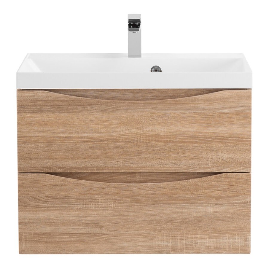 Тумба под раковину BelBagno Marino 70, подвесная, цвет Rovere Bianco, Marino-700-2C-SO-WO-P