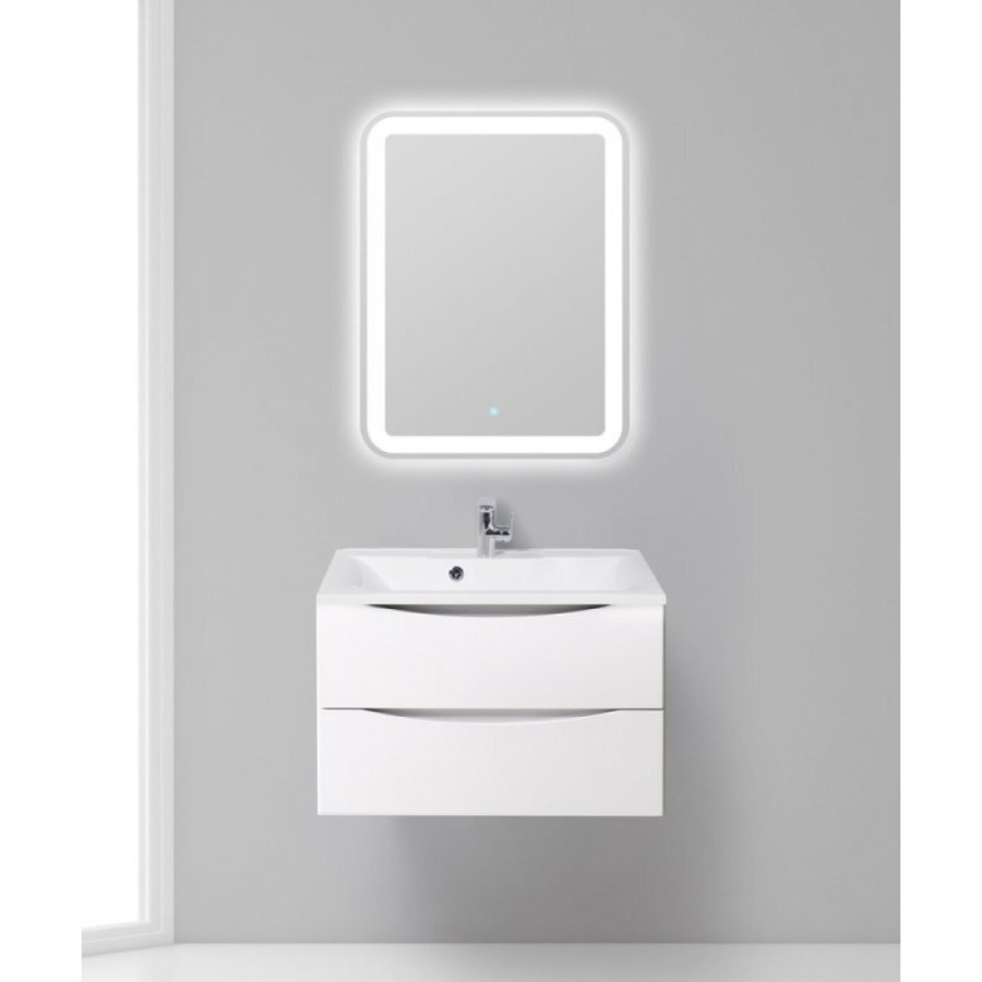 Тумба под раковину BelBagno Marino MARINO-750-2C-SO-BL-P, 75 х 45 х 55 см, Bianco Lucido - белый глянец