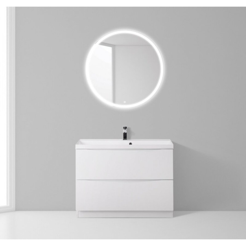 Тумба под раковину BelBagno Marino MARINO-800-2C-PIA-BL-P, 80 х 45 х 80 см, Bianco Lucido - белый глянец
