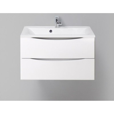 Тумба под раковину BelBagno Marino MARINO-800-2C-SO-BL-P, 80 х 45 х 55 см, Bianco Lucido - белый глянец