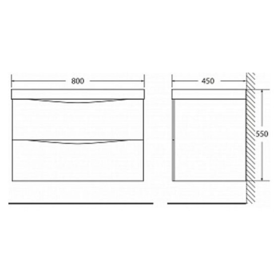 Тумба под раковину BelBagno Marino MARINO-800-2C-SO-BO-P, 80 х 45 х 55 см, Bianco Opaco - белый матовый