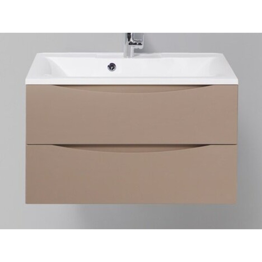 Тумба под раковину BelBagno Marino MARINO-800-2C-SO-CL-P, 80 х 45 х 55 см, Capucino Lucido - бежевый глянец