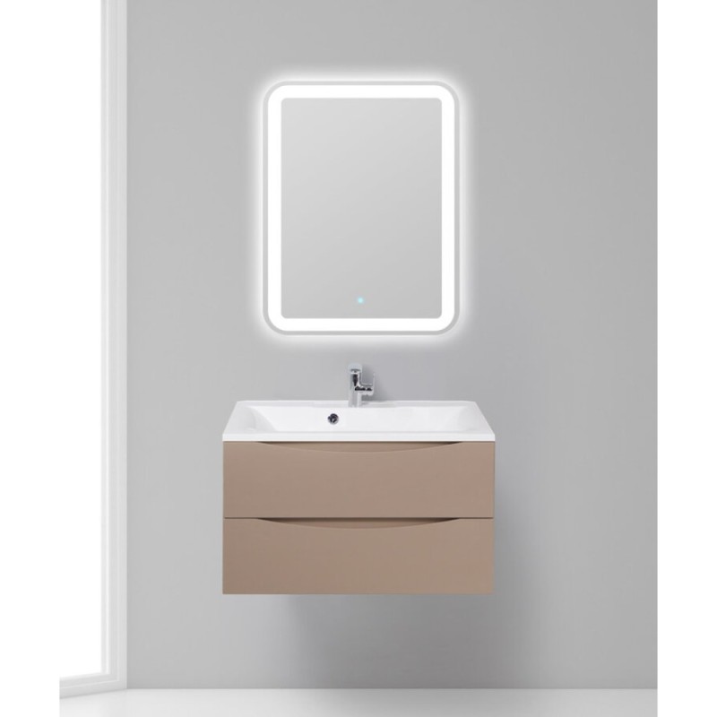 Тумба под раковину BelBagno Marino MARINO-800-2C-SO-CL-P, 80 х 45 х 55 см, Capucino Lucido - бежевый глянец