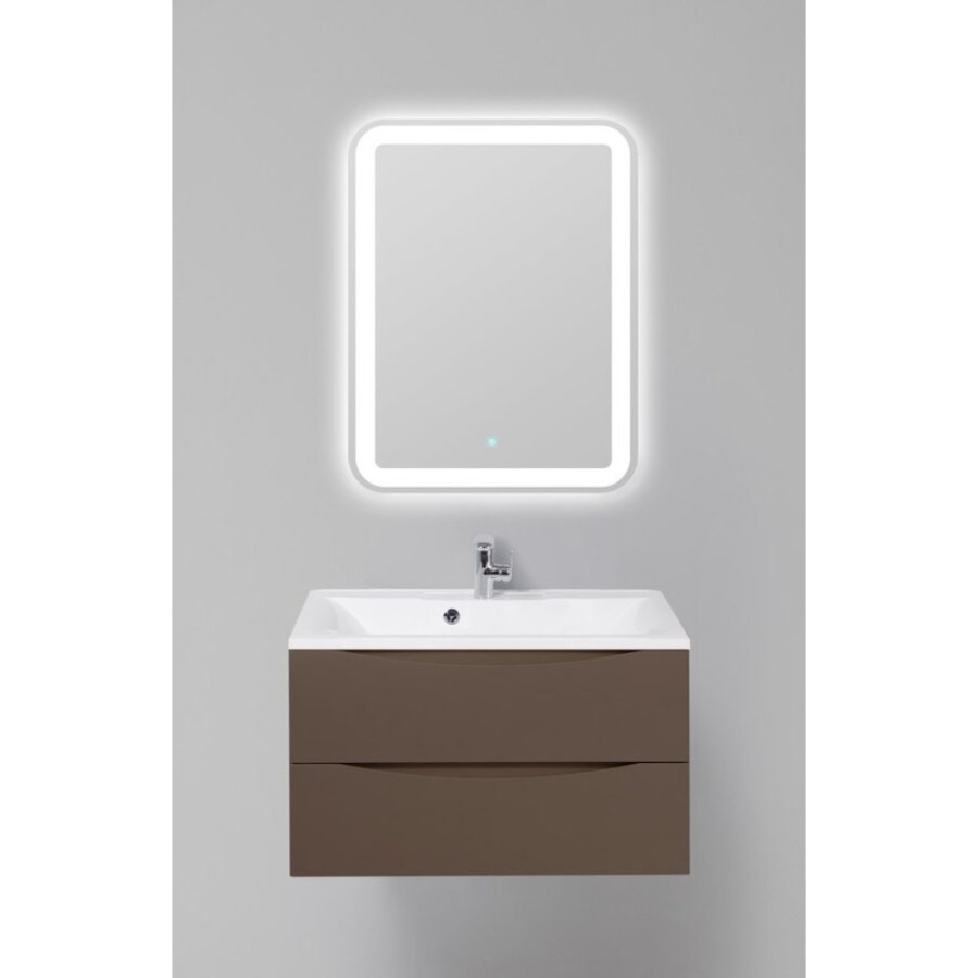 Тумба под раковину BelBagno Marino MARINO-800-2C-SO-CTO-P, 80 х 45 х 55 см, Cioccolato Opaco - коричневый матовый