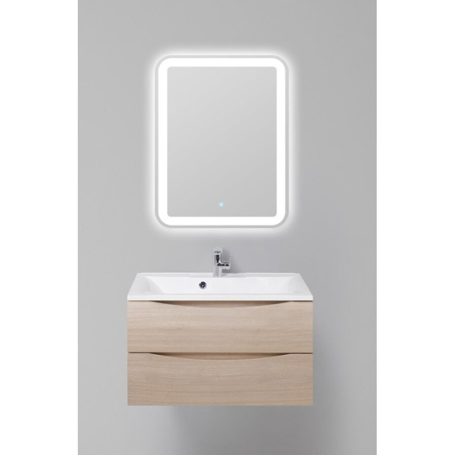 Тумба под раковину BelBagno Marino MARINO-800-2C-SO-RG-P, 80 х 45 х 55 см, Rovere Grigio - светлое дерево