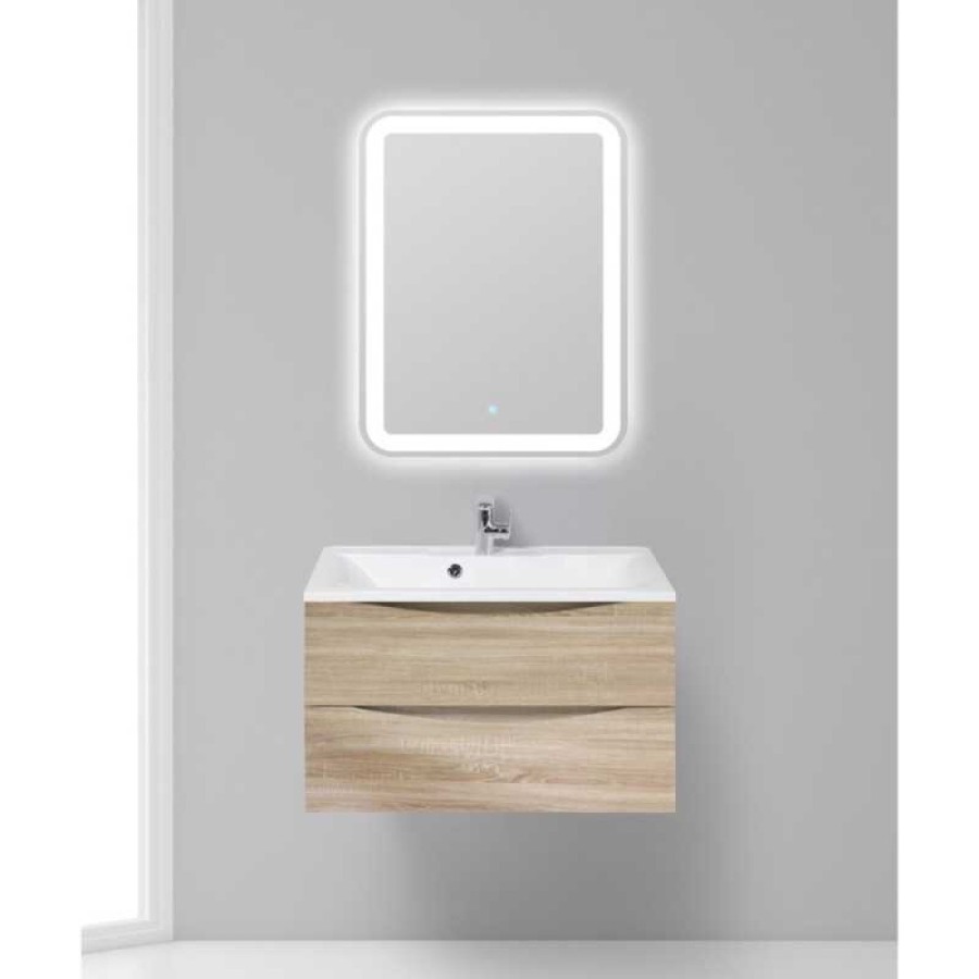 Тумба под раковину BelBagno Marino MARINO-800-2C-SO-WO-P 80 см, подвесная, цвет белый дуб (rovere bianco)