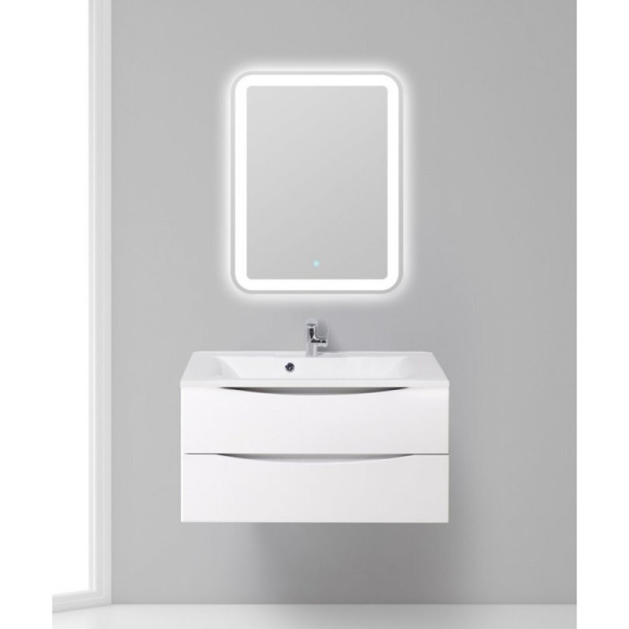 Тумба под раковину BelBagno Marino MARINO-900-2C-SO-BL-P, 90 х 45 х 55 см, Bianco Lucido - белый глянец
