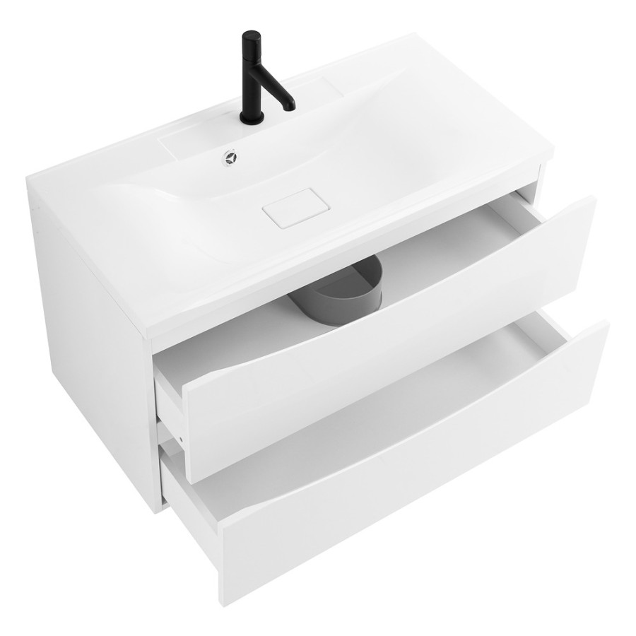 Тумба под раковину BelBagno Marino MARINO-900-2C-SO-BO-P, 90 х 45 х 55 см, Bianco Opaco - белый матовый