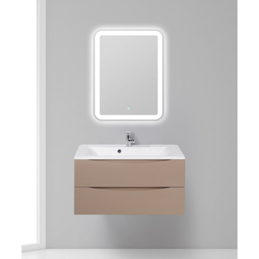 Тумба под раковину BelBagno Marino MARINO-900-2C-SO-CL-P, 90 х 45 х 55 см, Cappuccino Lucido - бежевый глянец